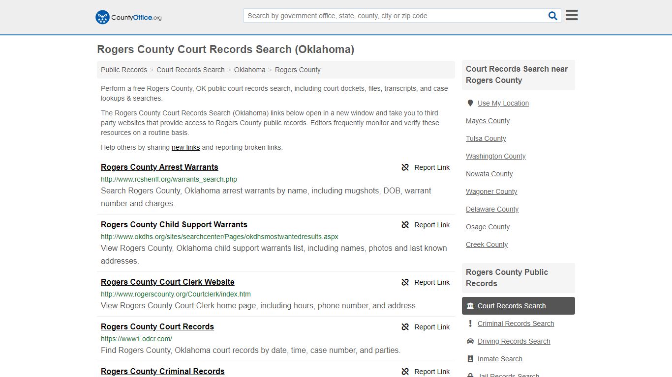 Court Records Search - Rogers County, OK (Adoptions ...